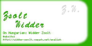 zsolt widder business card